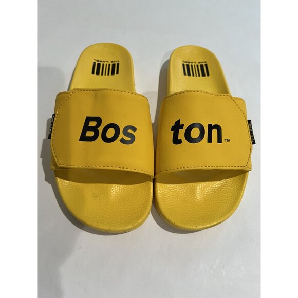 The Label LTD BOS Slides in Yellow - Picture 3 of 7